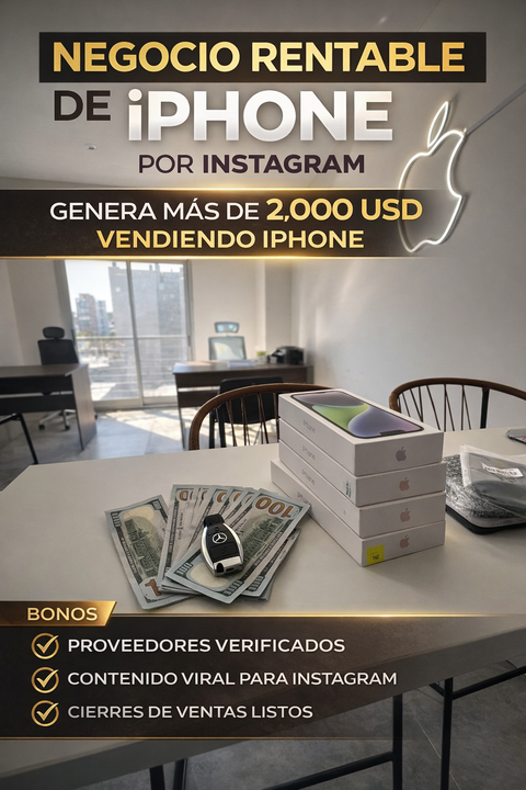 emprende con la compra y venta de iphone + 3 bonos: gana + 2000 usd al mes